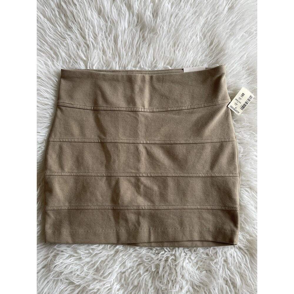 Aeropostale Women’s Size Small Beige Tan Bodycon Bandage Mini Skirt NWT